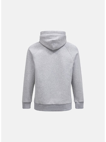 FELPA HOODIE ORIGINAL SMALL LOGO, MED GREY MELANGE, small