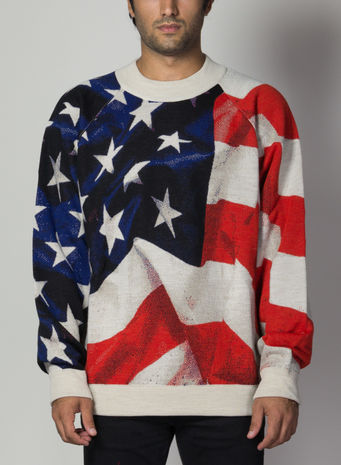 MAGLIONE OVERSIZED KNIT AMERICAN FLAG, 089, small
