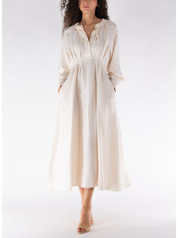 ABITO MIDI DRINA, 003 BIANCO TELA, small