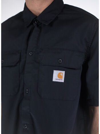 CAMICIA S/S CRAFT, 8902 BLACK RINSED, small