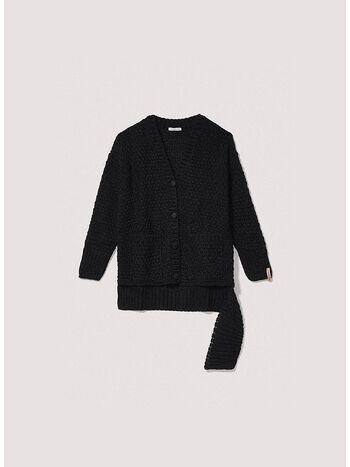 CARDIGAN IN MAGLIA, NERO, small