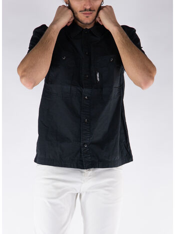 CAMICIA RENO A MANICHE CORTE, 001 BLACK, small