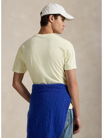 T-SHIRT CON TASCA A TINTURA MINERALE, LIME, small
