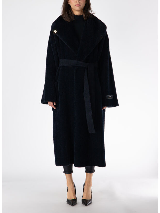 CAPPOTTO VESTAGLIA IN MAGLIA, 110 NERO, large