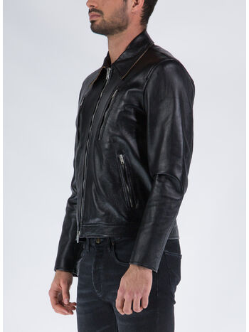 GIACCA IN PELLE, 99 BLACK, small