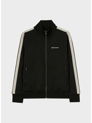 FELPA TRACK  FULL ZIP CON LOGO CLASSICO, 1003 BLACK/OFF WHITE, small