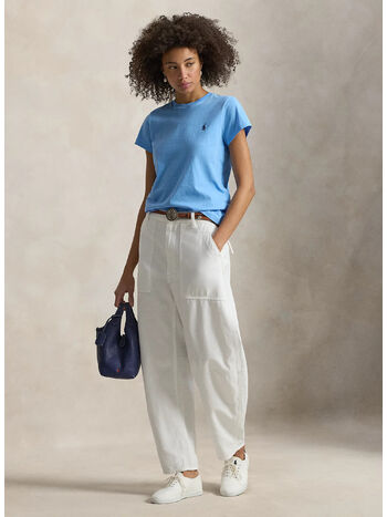 T-SHIRT A GIROCOLLO CLASSIC-FIT, CHATHAM BLUE, small