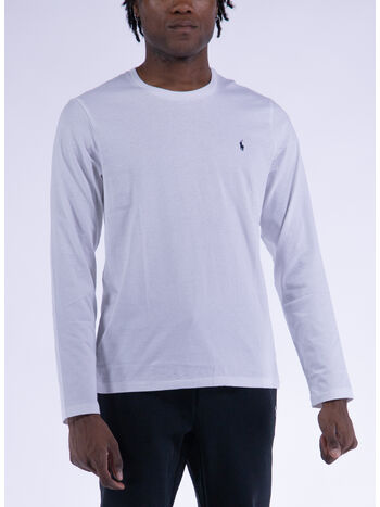 CAMICIA DA NOTTE IN JERSEY DI COTONE, WHITE, small