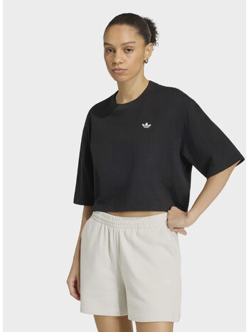 T-SHIRT CROP, BLACK, small