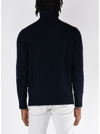 MAGLIONE A COLLO ALTO, 890 BLU, small