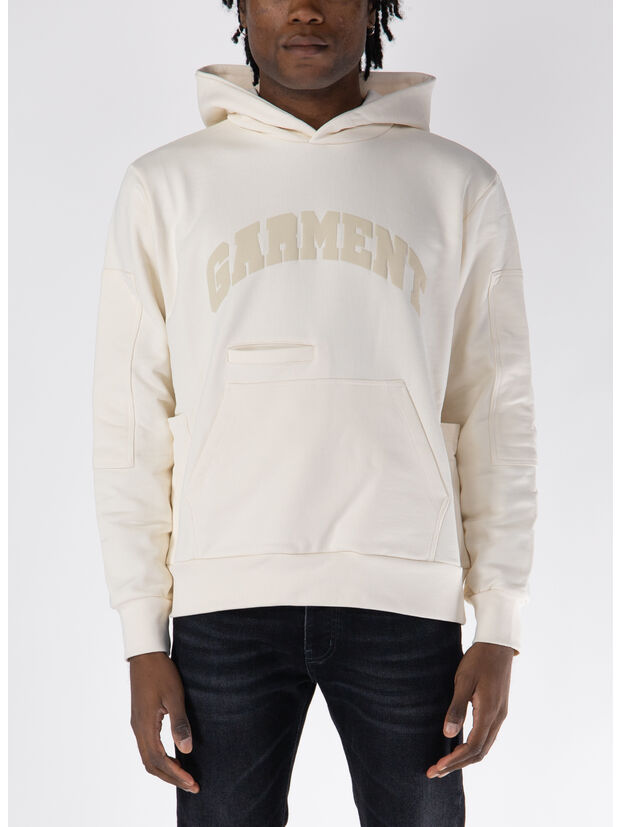 FELPA HOODIE UTILITY, GW018 HEAVY CREAM, large