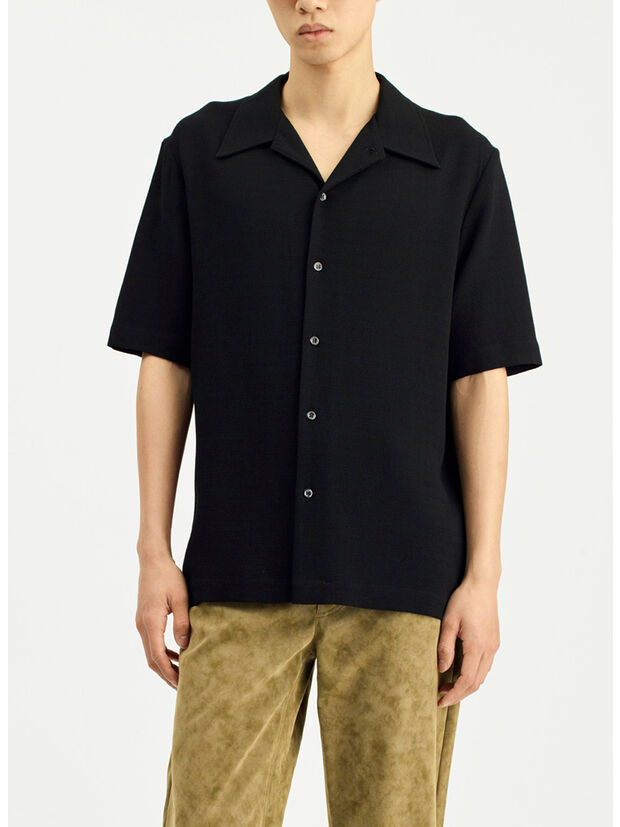 CAMICIA SUNEHAM, BLACK CREPE, large