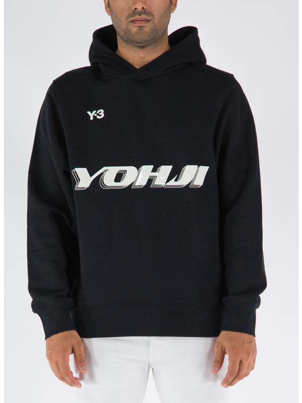 FELPA CON LOGO YOHJI, BLACK, large