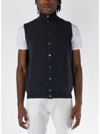 GILET IN LANA, 980 ANTRACITE, small