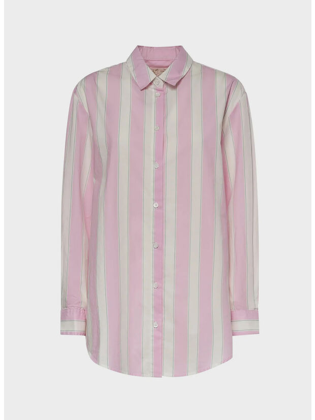 CAMICIA BRIGITTE, 00897L COTTONSBBEACHSTRIPES2153EMB, large