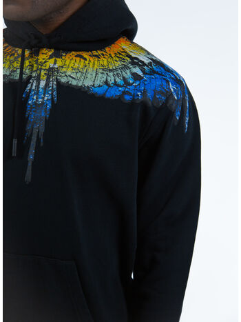 FELPA LUNAR WINGS REGULAR HOODIE, 1040 BLACK LIGHT B, small