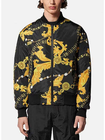 GIACCA BOMBER REVERSIBLE COUTURE, G89 BLACK/GOLD, small