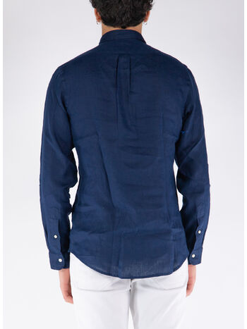 CAMICIA IN LINO, NEWPORT NAVY, small