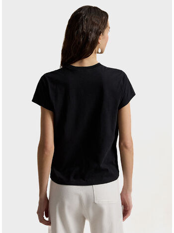 T-SHIRT LOGO RICAMATO, POLO BLACK, small