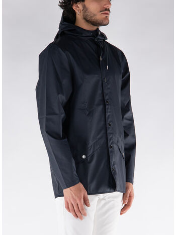 GIACCA IMPERMEABILE CON CAPPUCCIO UNISEX, 47 NAVY, small
