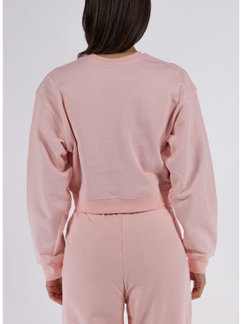 FELPA CROP GIROCOLLO, ROSA, small