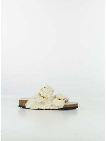 CIABATTA ARIZONA BIG BUCKLE SHEARLING, EGGSHELL, small
