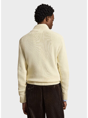 MAGLIONE MEZZA ZIP, ANDOVER CREAM, small