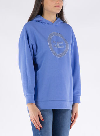 FELPA URBAN CON CAPPUCCIO, 570PERVINCA, small