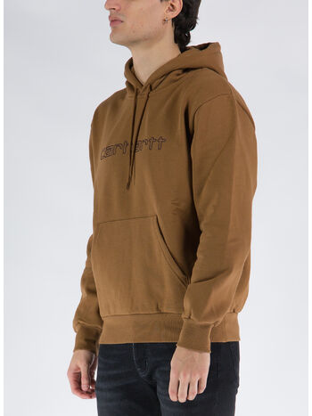 FELPA CON CAPPUCCIO, 00SXX HAMILTIN BROWN / TOBACCO, small