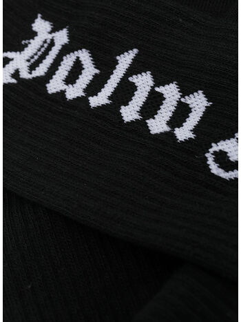 CALZINI CLASSIC LOGO, 1001 BLACK WHITE, small