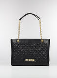 BORSA SHOPPER ROMBI, 000NERO, thumb
