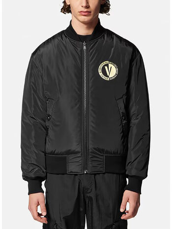 GIACCA BOMBER REVERSIBLE COUTURE, G89 BLACK/GOLD, small