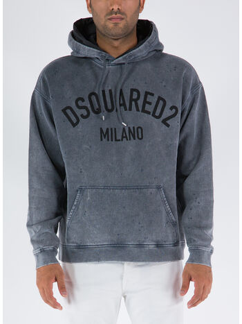 FELPA D2 MILANO, 982X CHARCOAL/BLACK, small