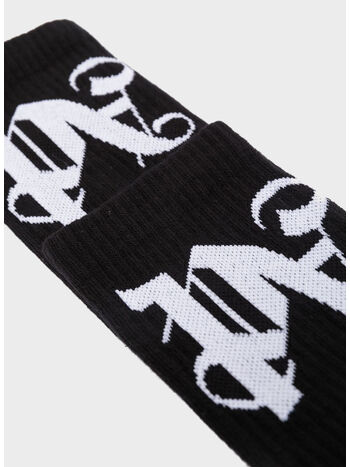 CALZINI MONOGRAM, 1001 BLACK WHITE, small
