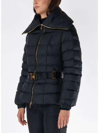 PIUMINO CORTO CON AMPIO COLLO, 110 NERO, small