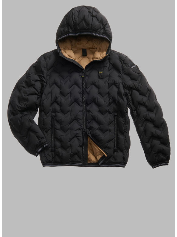 PIUMINO AD ANGOLI PIERY, 999TB NERO int. TABACCO, medium
