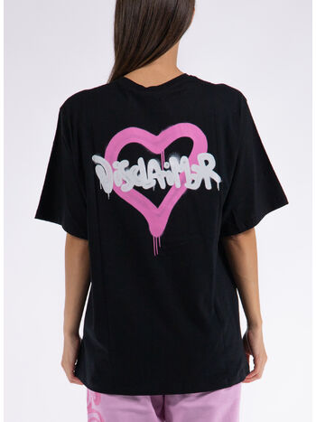 T-SHIRT HEART SPRAY, NERO, small