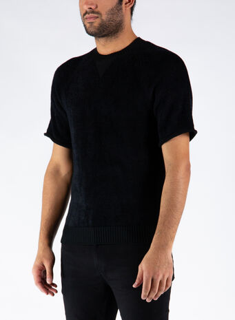 T-SHIRT KNIT, NERO, small