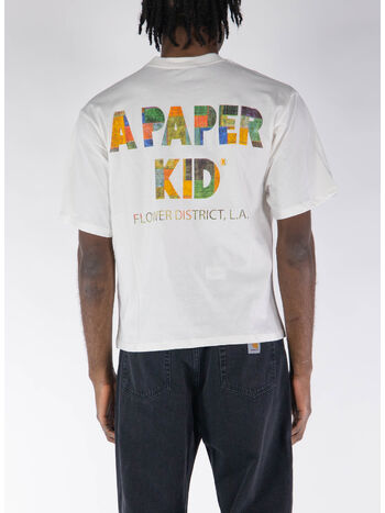 T-SHIRT CON STAMPA POSTERIORE, 013 CREAM, small