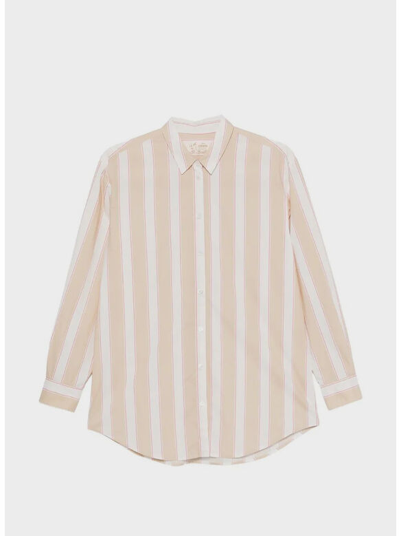CAMICIA BRIGITTE, 01417L COTTONSBBEACHSTRIPES1121EMB, medium