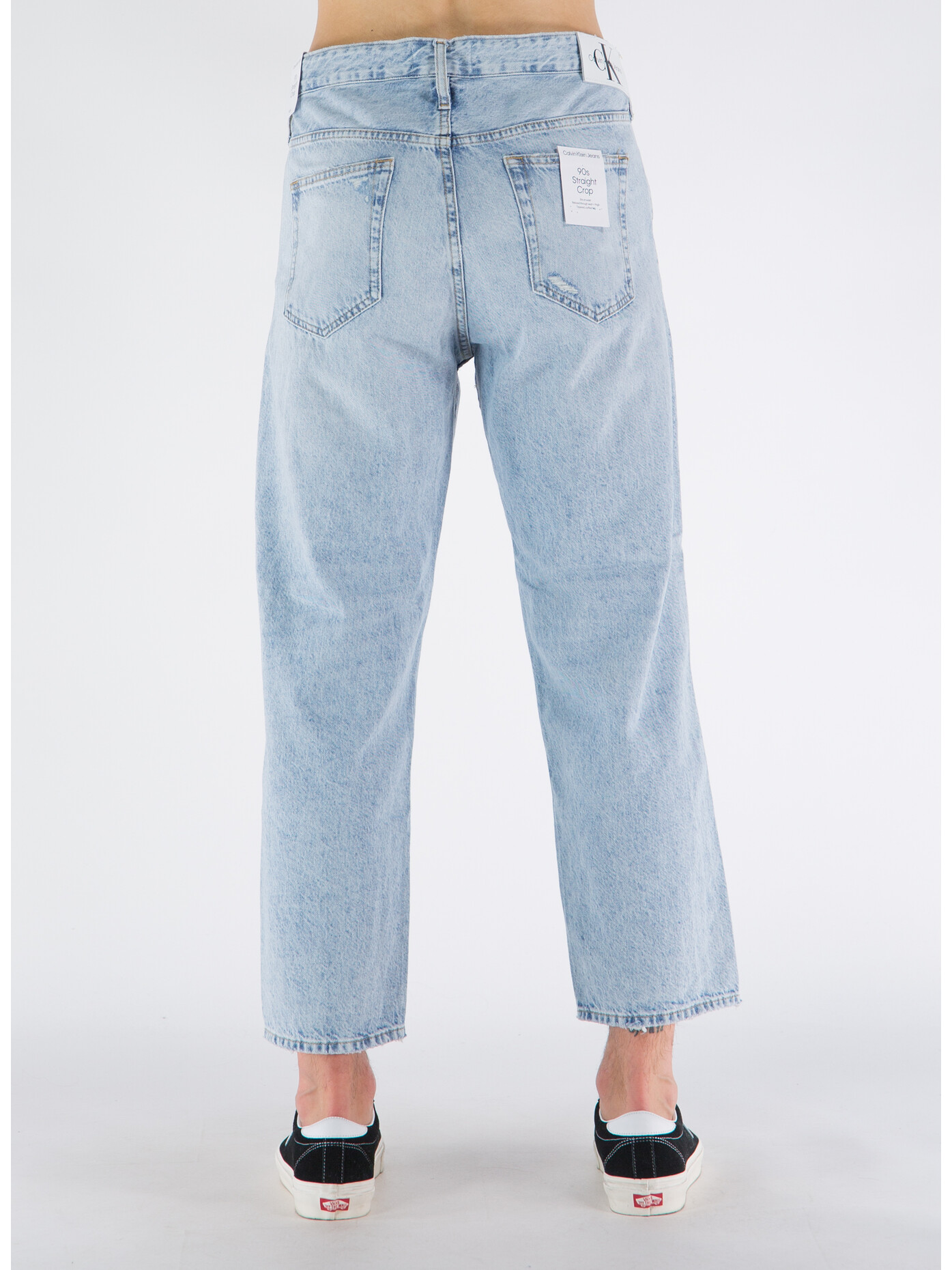 CALVIN KLEIN JEANS 90S STRAIGHT CROP Azzurro, Blu Uomo | Selecteur