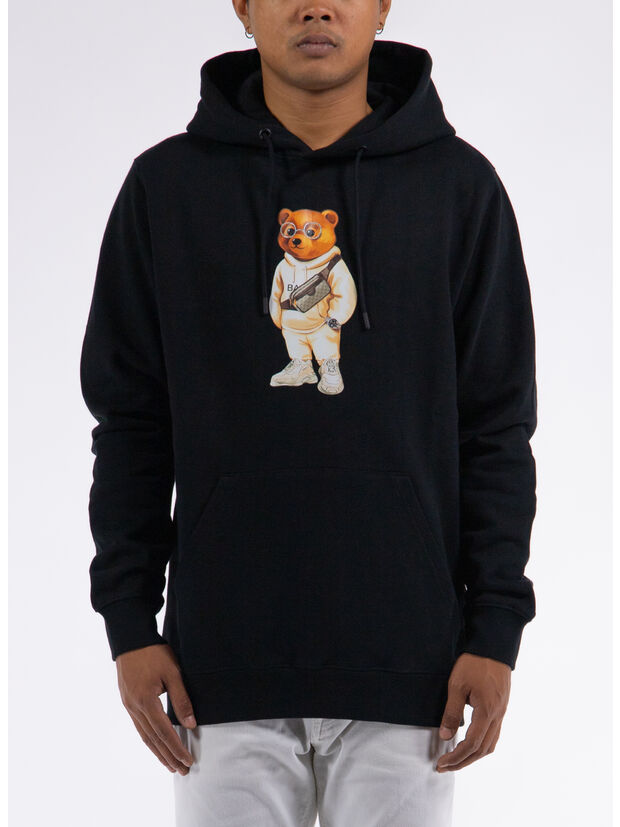 FELPA HOODIE FILOU, 01 BLACK, large