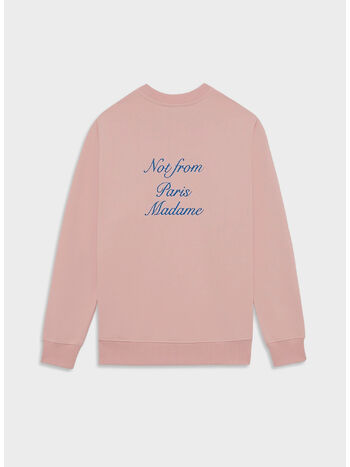 FELPA GIROCOLLO SLOGAN CURSIVE, LP LIGHT PINK, small