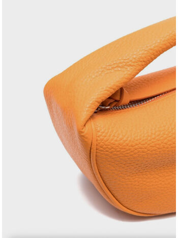 BORSA BABY CUSH ORANGE FLAT GRAIN LEATHER, OR ORANGE, small