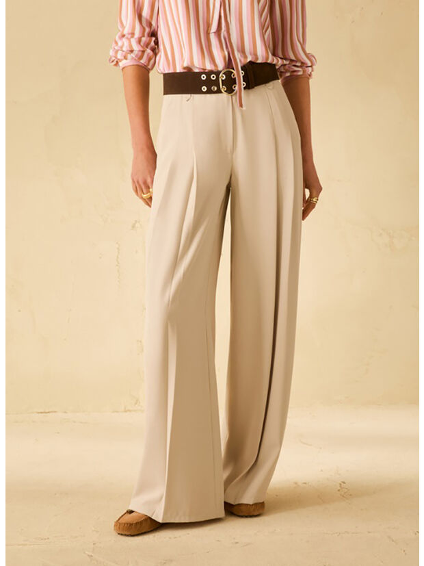 PANTALONE AMPIO, 001 GESSO, large