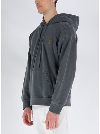 FELPA NELSON CON CAPPUCCIO, 89GD BLACK GARMENT DYED, small