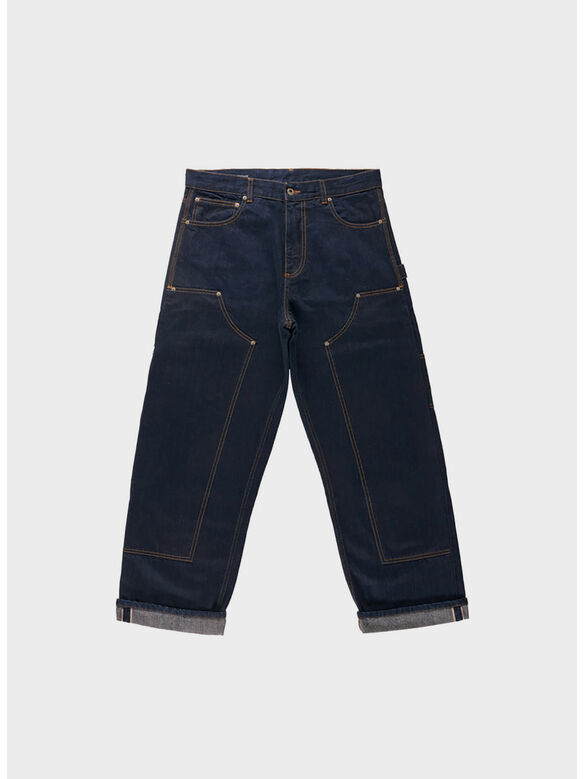 JEANS CANDIANI SELVEDGE DENIM DOUBLE KNEE, 126 DENIMBLU/BLU, medium