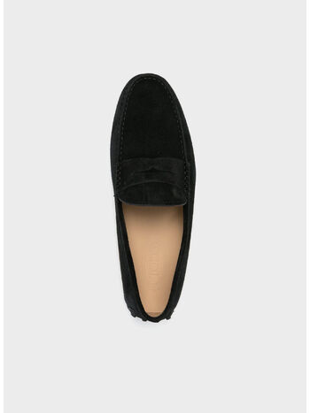 MOCASSINO NUOVO GOMMINO IN PELLE SCAMOSCIATA, B999 NERO, small