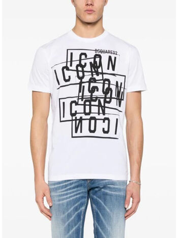 T-SHIRT ICON STAMPS COOL FIT, 100 WHITE, small