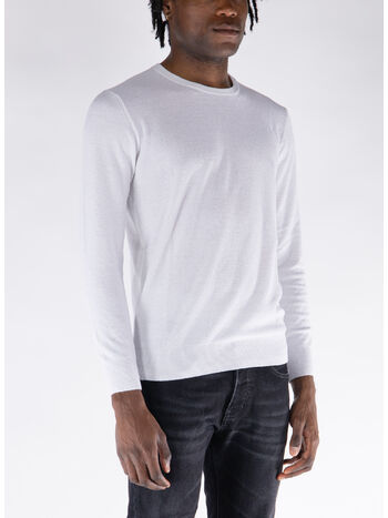 MAGLIONE GIROCOLLO, 01 BIANCO, small